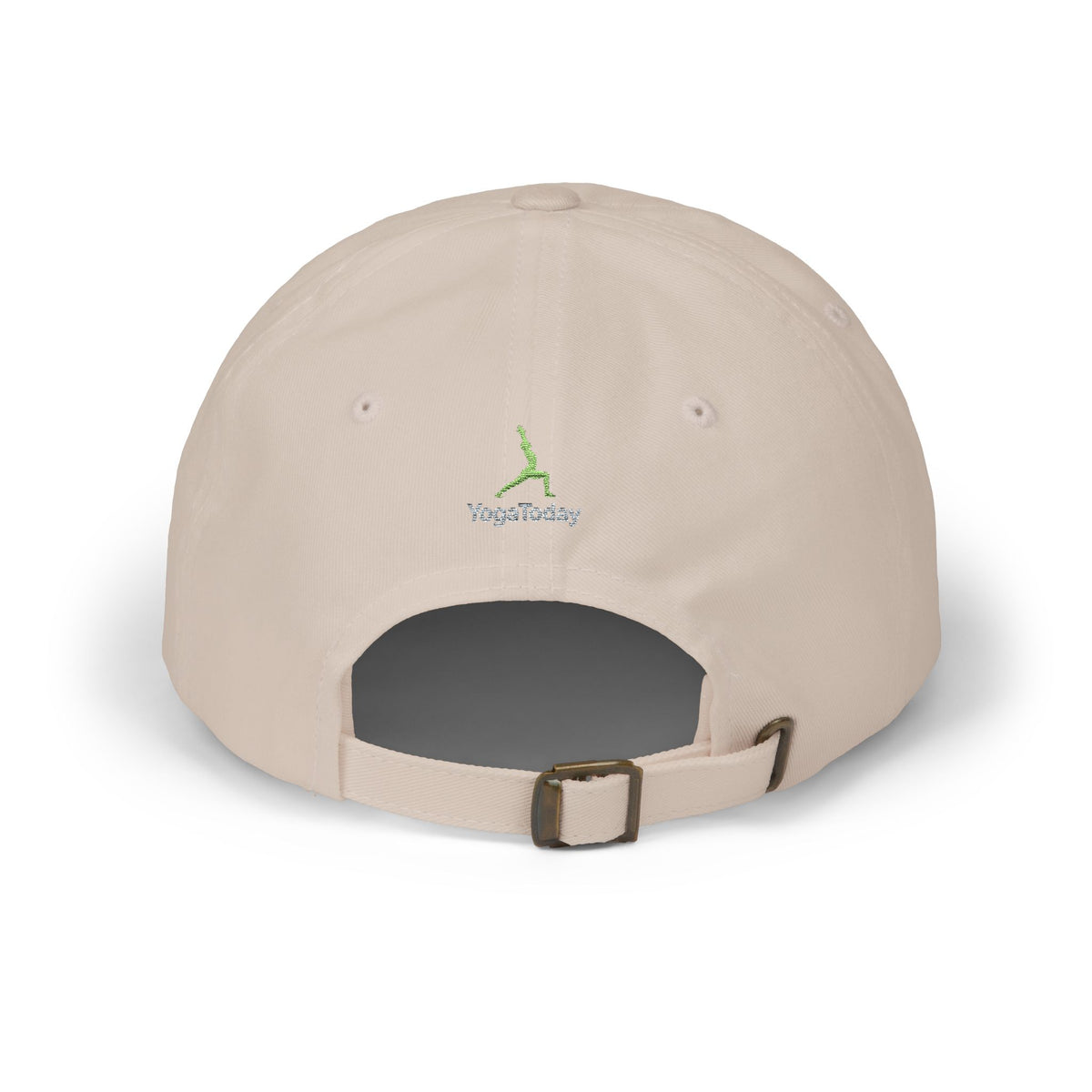 Stay Grounded Dad Cap | Beige embroidered hat, nature-inspired text